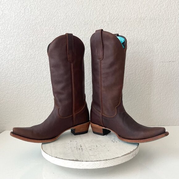 Brown Heeled Boots for Women - Picture 7 of 11